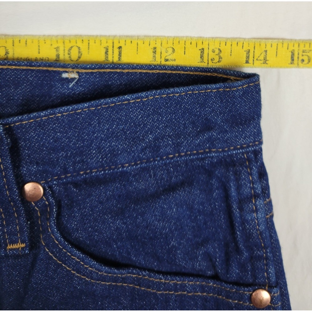 Wrangler 936PWD Cowboy Cut Slim Fit Jeans Dark Indigo Blue Mens 28x34 High Rise - Picture 2 of 10